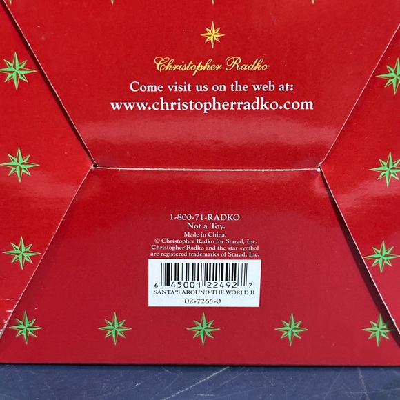 Christopher Radko Santas Around the World Christmas Ornament Hanging 3D Resin - Picture 3 of 7